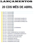 Cds Para Telemensagem, Telemensagens, Lan�amentos, 20 Cds de Abril